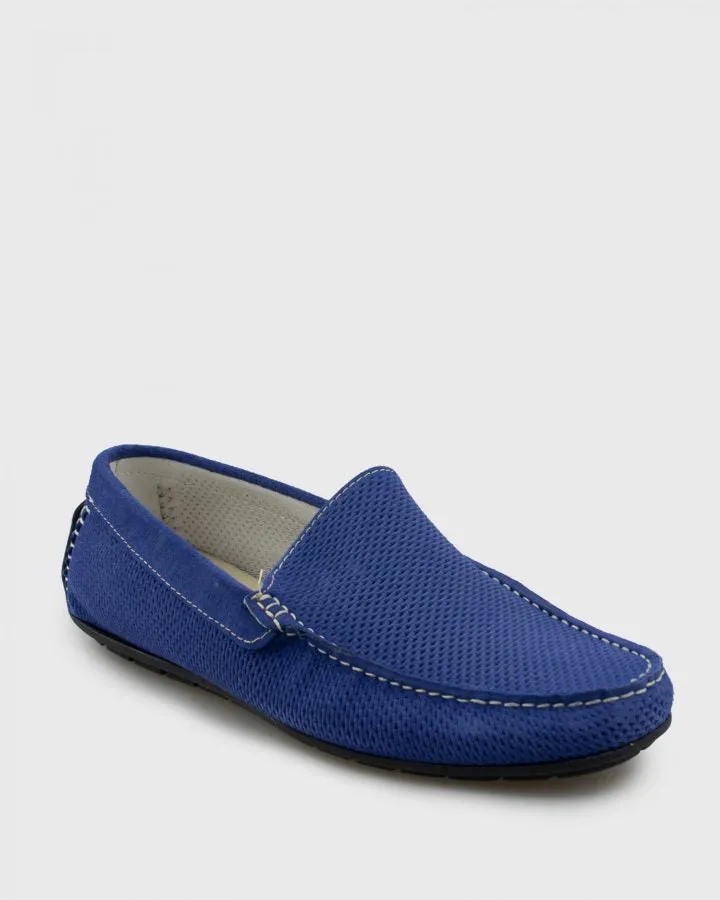 ANTICA CALZOLERIA 801-C AZZURRO SUEDE DRIVING SHOE