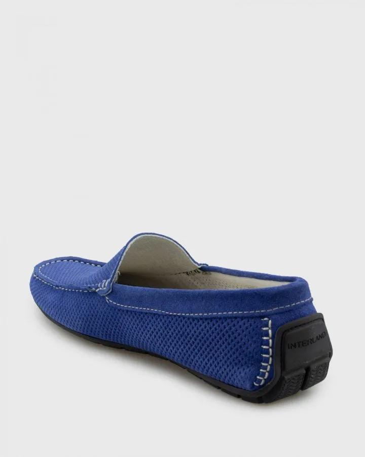 ANTICA CALZOLERIA 801-C AZZURRO SUEDE DRIVING SHOE