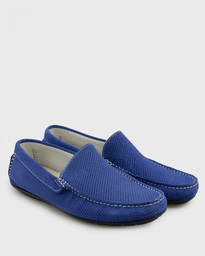 ANTICA CALZOLERIA 801-C AZZURRO SUEDE DRIVING SHOE