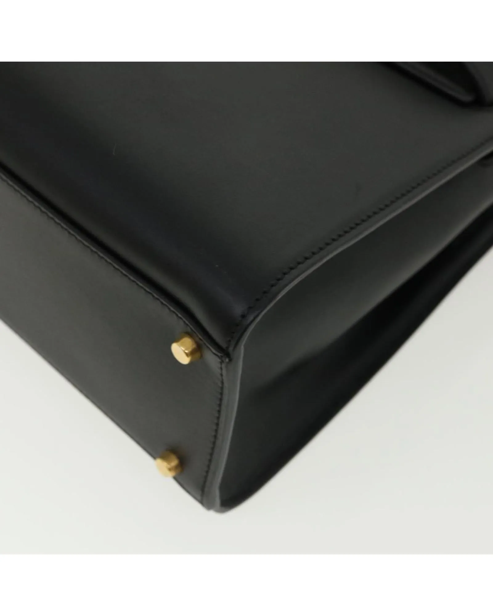 Black Leather 2way Hand Bag - VERSACE