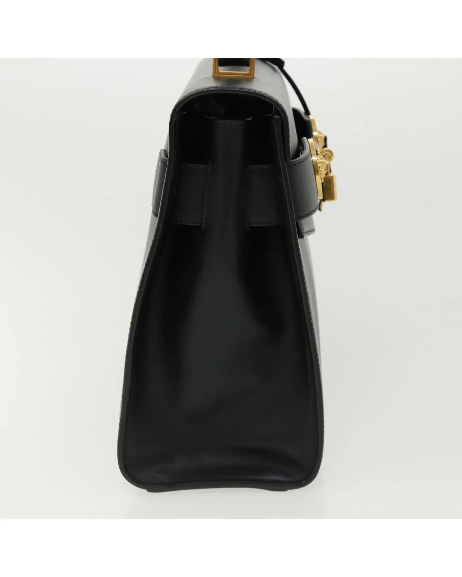 Black Leather 2way Hand Bag - VERSACE