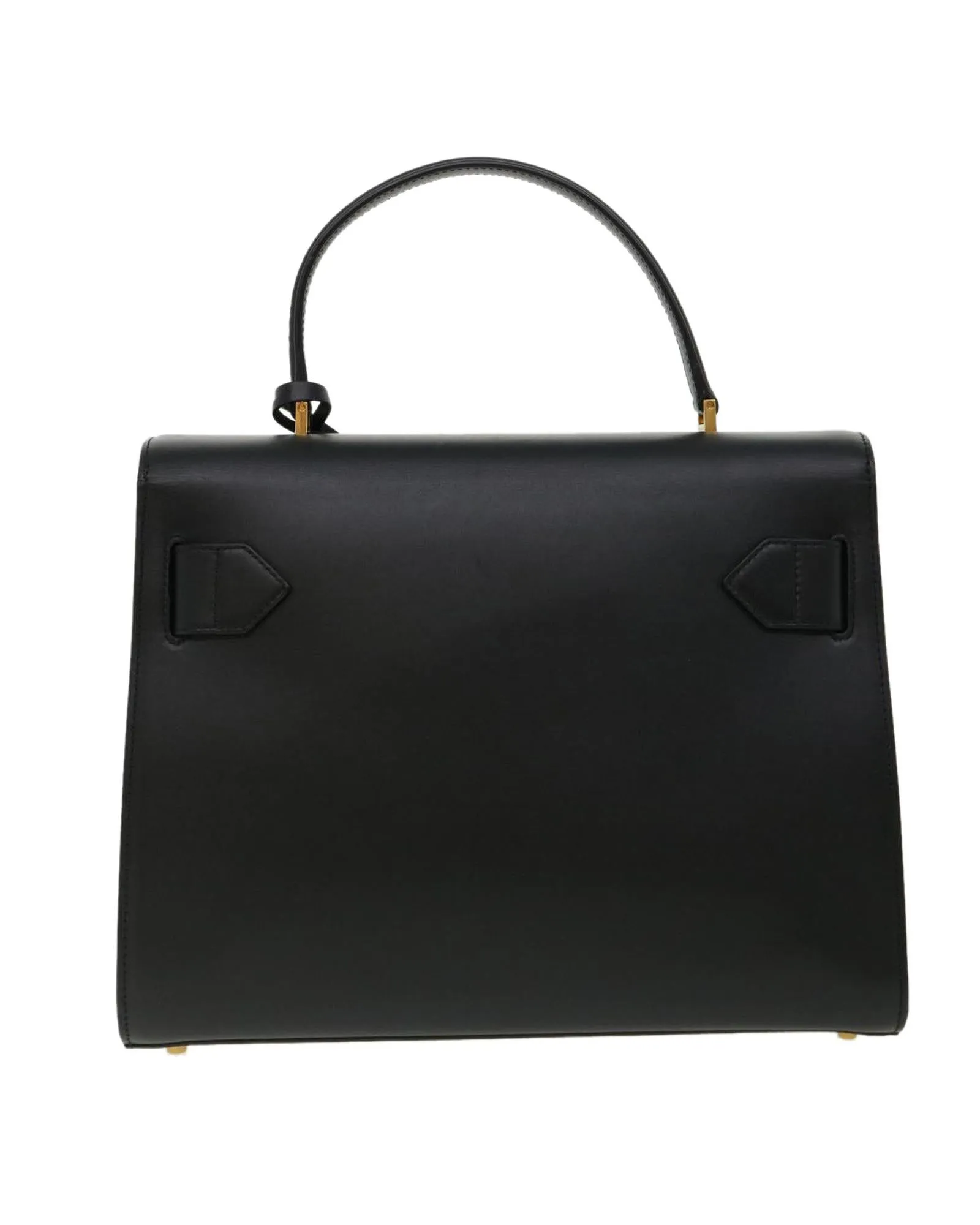 Black Leather 2way Hand Bag - VERSACE
