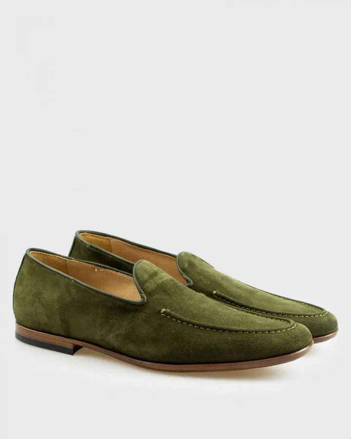 BRANDO BNEK OLIVE SUEDE LOAFER