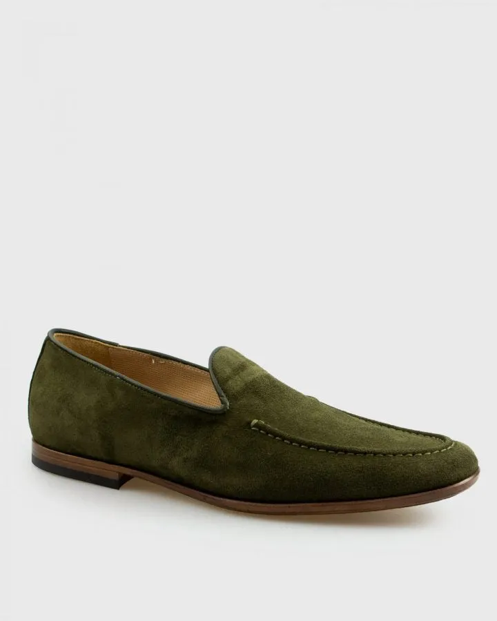 BRANDO BNEK OLIVE SUEDE LOAFER