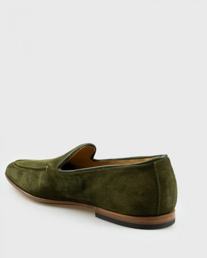 BRANDO BNEK OLIVE SUEDE LOAFER