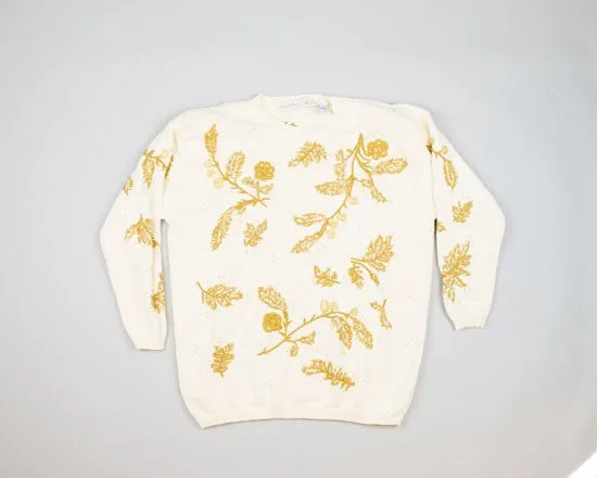 Gilded Foliage-Large Christmas Sweater