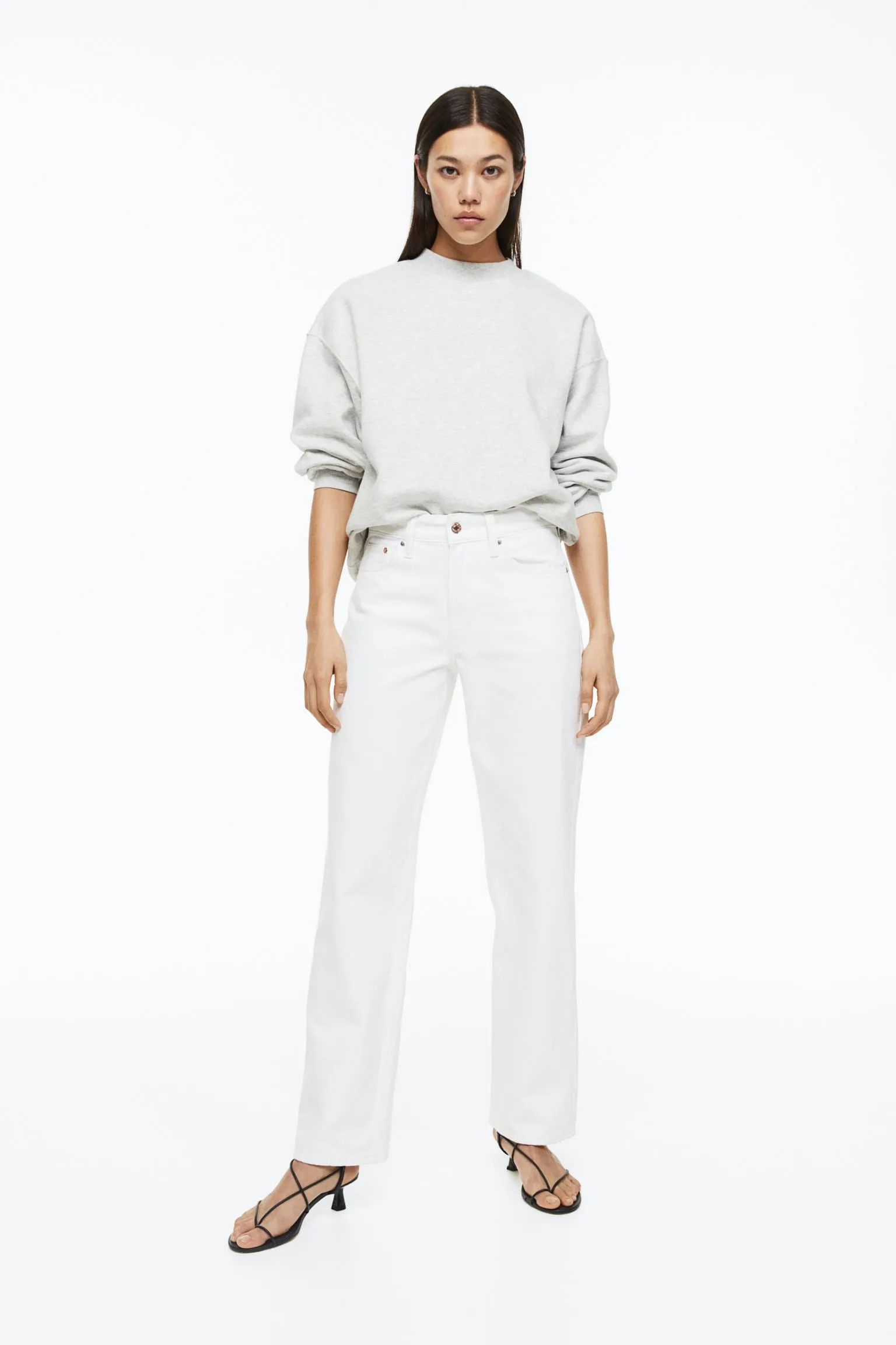 H&M 90s Baggy Low jeans, white