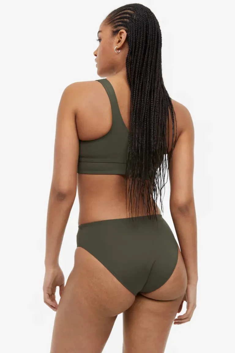 H&M bikini bottoms, dark green khaki