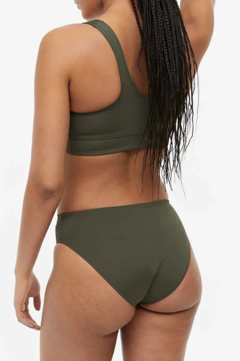 H&M bikini bottoms, dark green khaki
