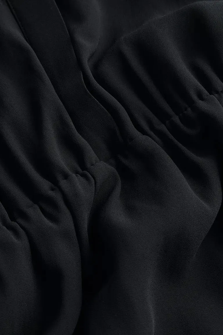 H&M Chiffon V-Neck Dress, Black
