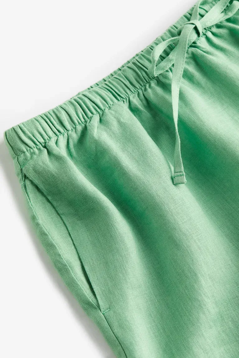 H&M linen shorts, green