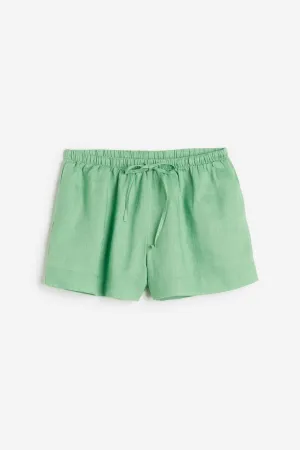 H&M linen shorts, green