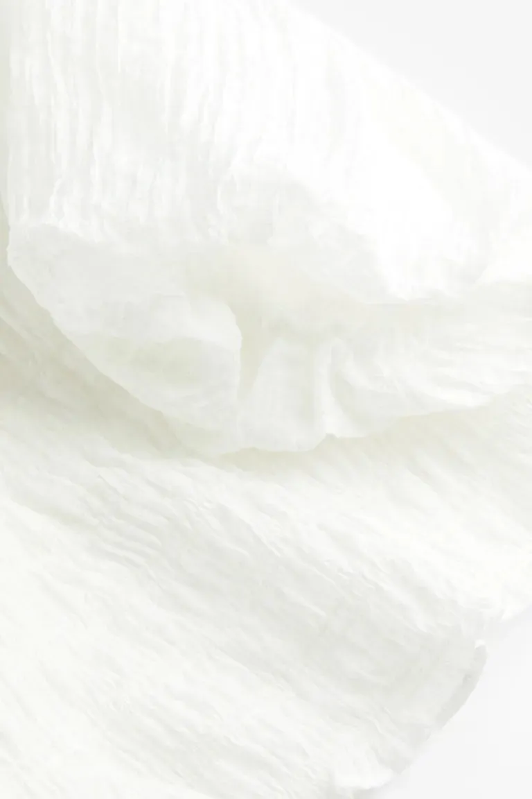 H&M off-shoulder gathered top, white