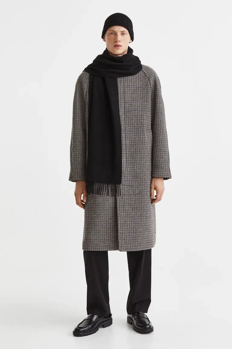 H&M ribbed cashmere hat, black