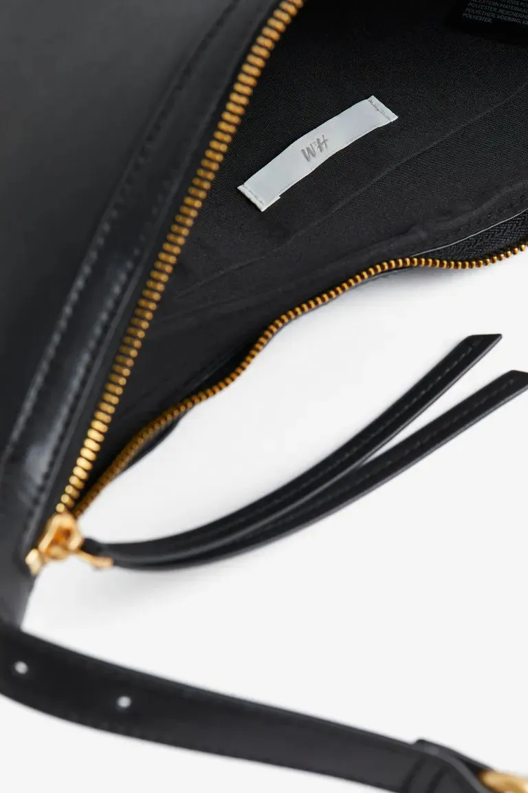 H&M shoulder bag with chain, black