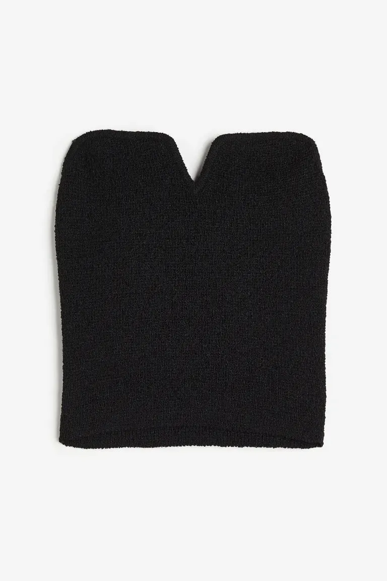 H&M Textured Knit Tube Top, Black