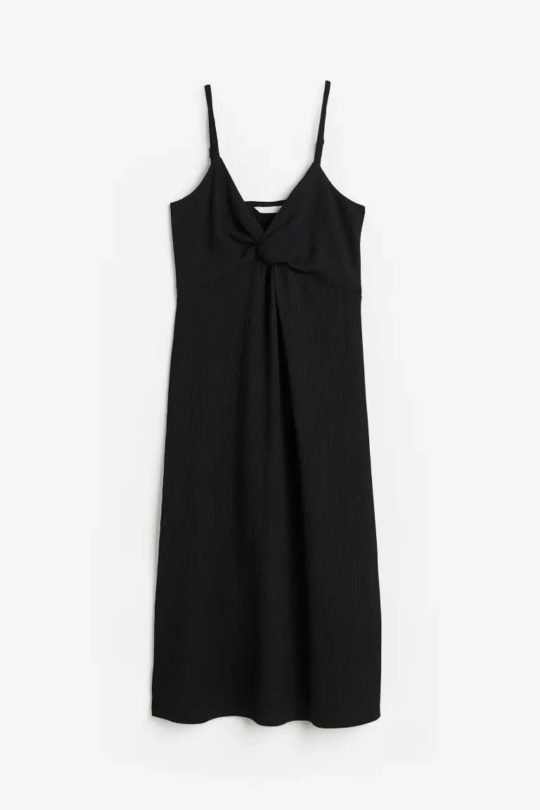 H&M twist dress, black