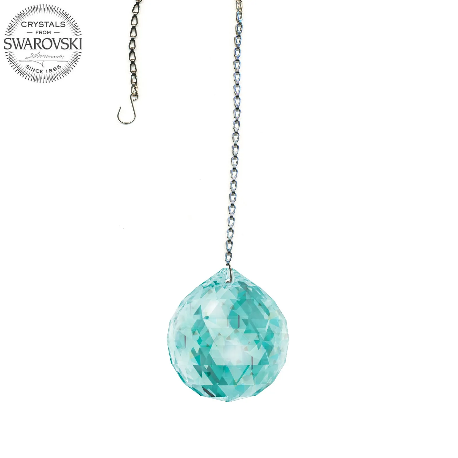 Hanging Crystal Antique Green Swarovski Crystal 30mm Crystal Ball Prism