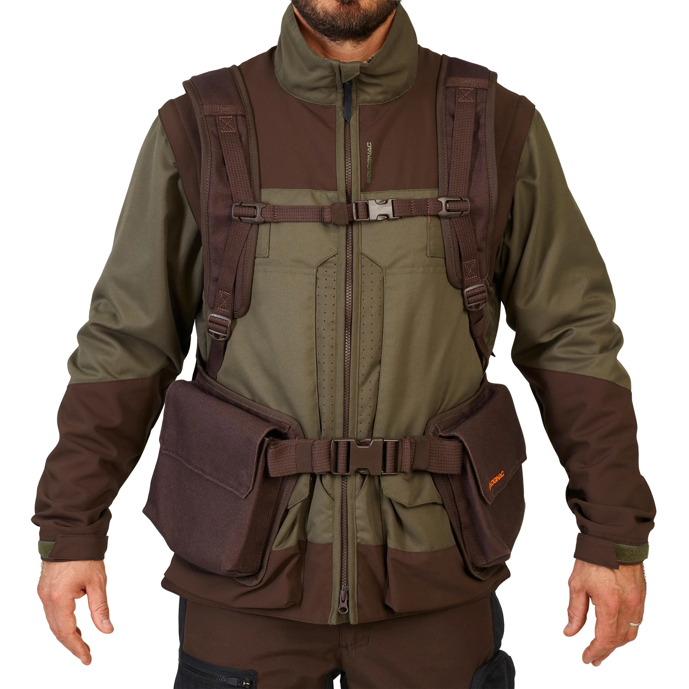 Hunting vest Solognac 900, brown
