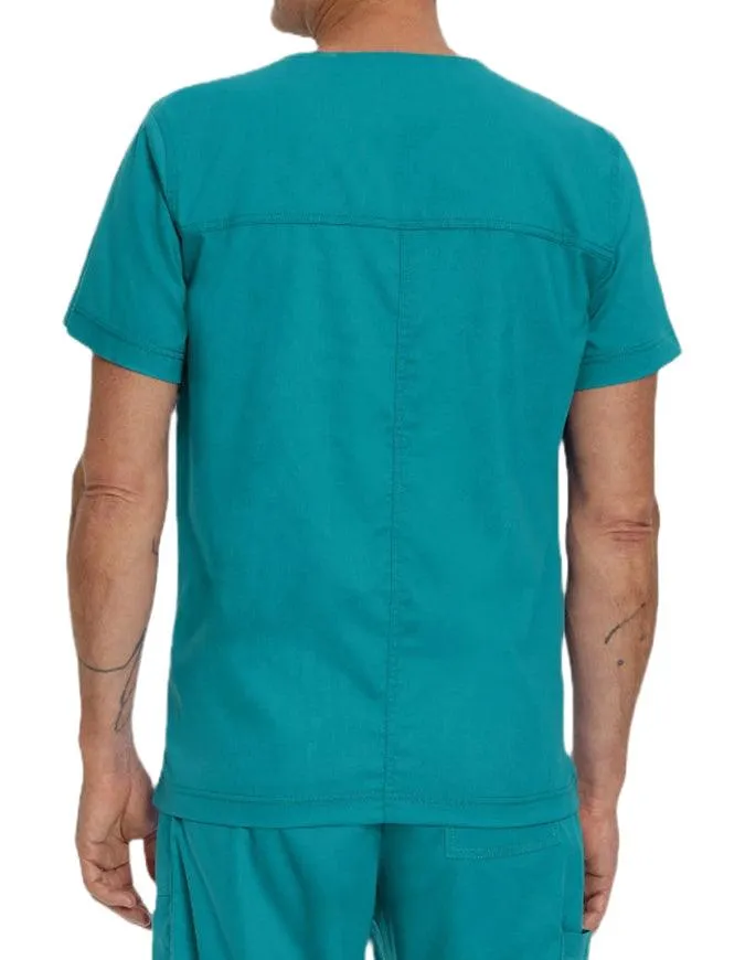 Landau Proflex Men's V-Neck Chest Pocket Solid Scrub Top
