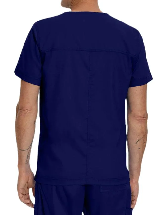 Landau Proflex Men's V-Neck Chest Pocket Solid Scrub Top