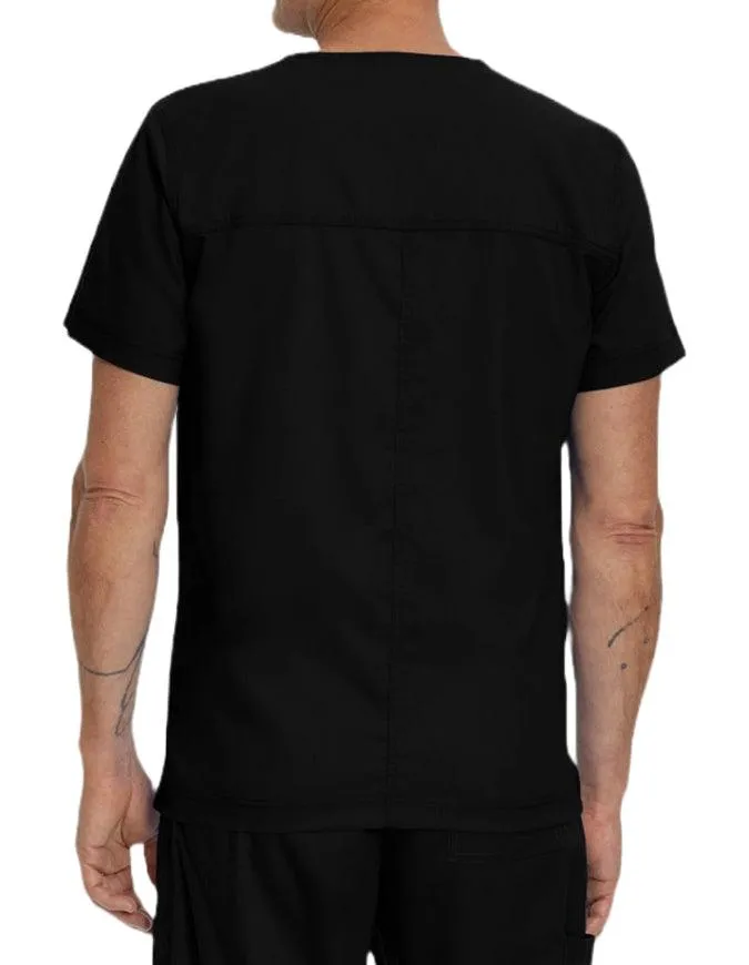Landau Proflex Men's V-Neck Chest Pocket Solid Scrub Top
