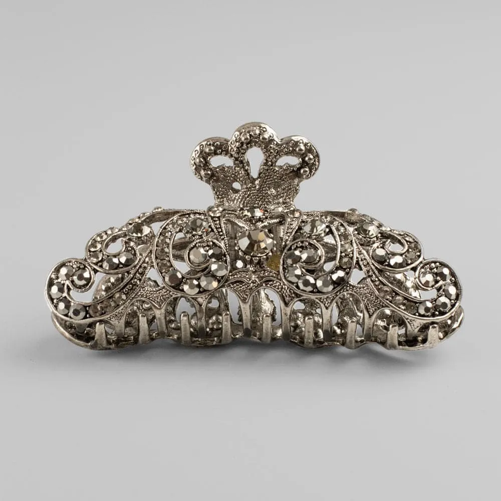 Large Crown Crystal Hair Claw Clip