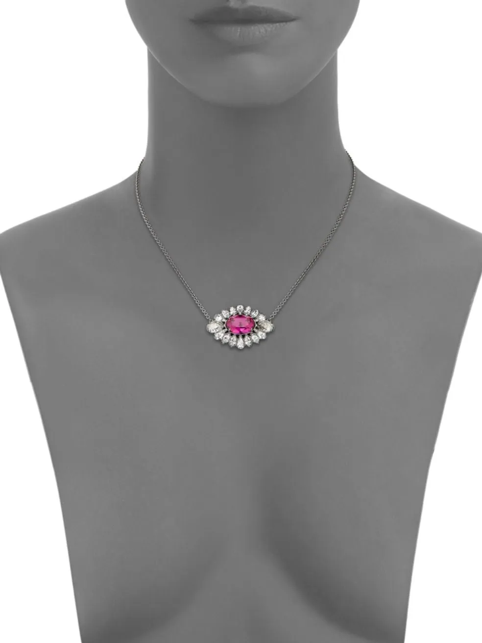 Swarovski Crystal Flower Pendant Necklace